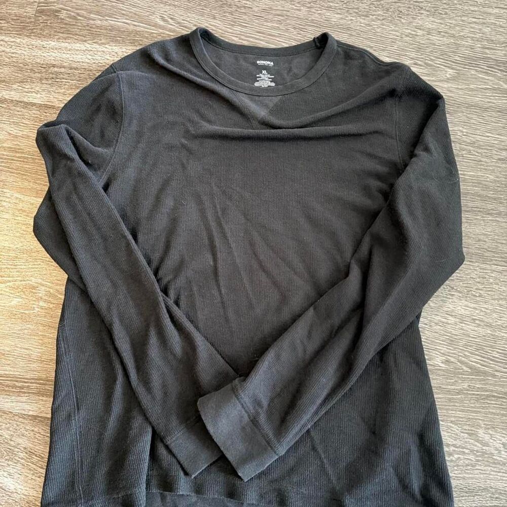 Sonoma-goods-for-life Men's Black and Grey Shirt